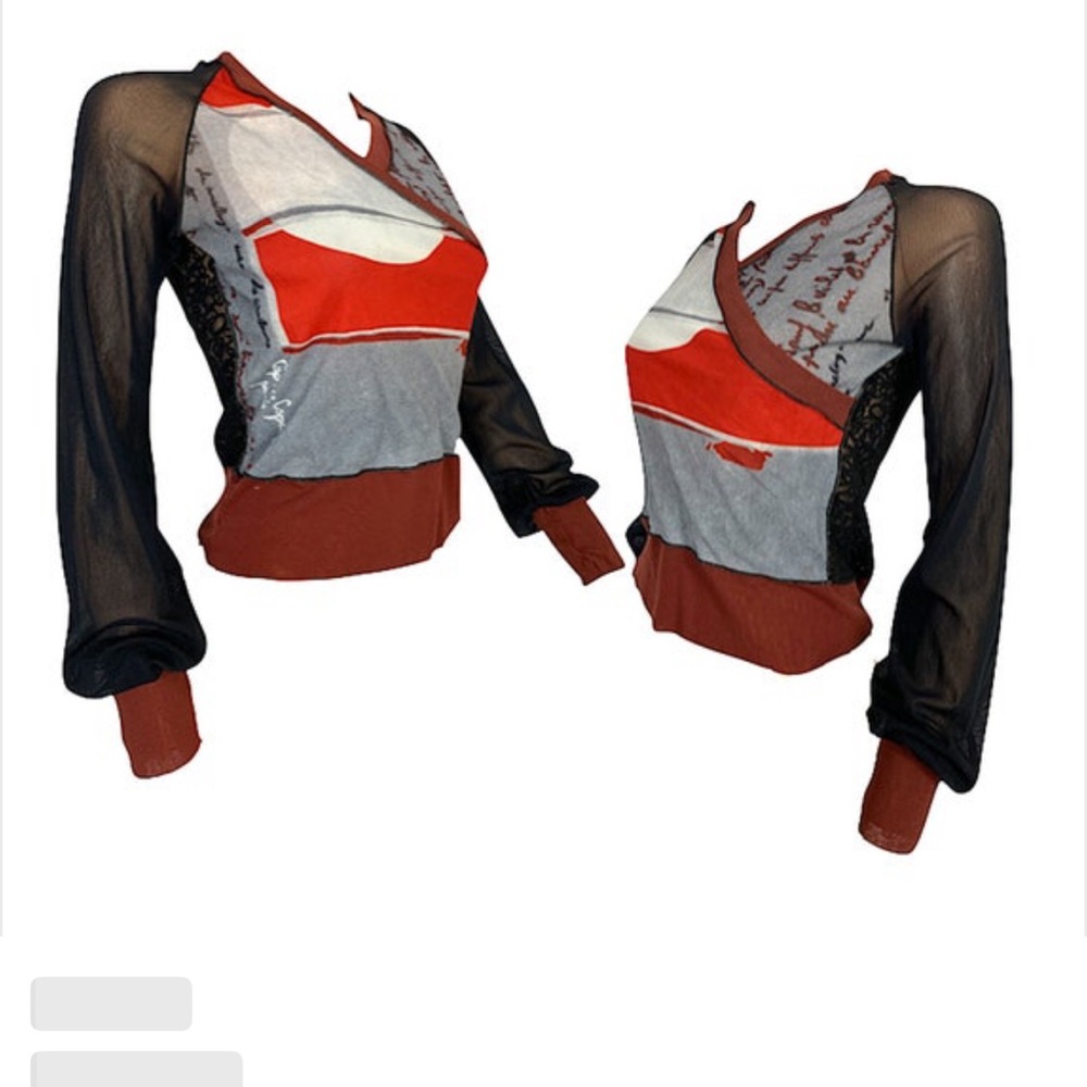 Vintage Mesh and Lace Cop Copine Top
